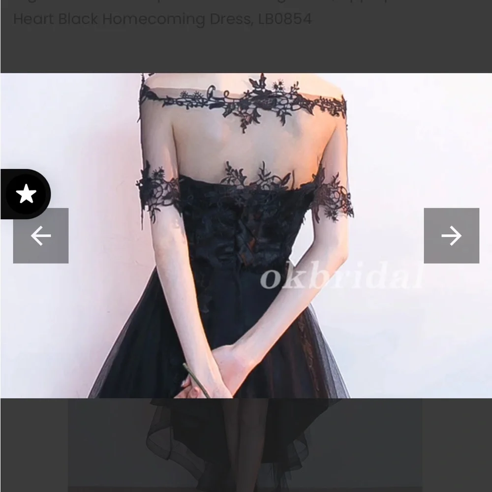 High-Low Tulle Unique Homecoming Dress - Picture 3 of 6